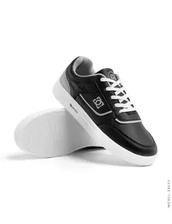 کفش چرم مشکی طوسی مدل مردانه D&G