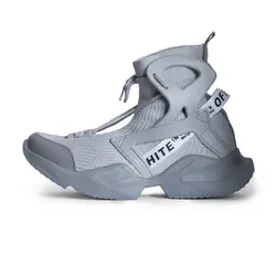 کفش کتانی طوسی مدل نیم بوت آف وایت مردانه