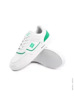 کفش چرم اسپرت سفید سبز مدل مردانه D&G