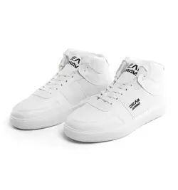 کفش چرم اسپرت ساقدار سفید مدل مردانه