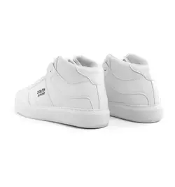 کفش چرم اسپرت ساقدار سفید مدل مردانه