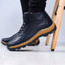 کفش ساقدار مردانه مشکی اسپرت چرم