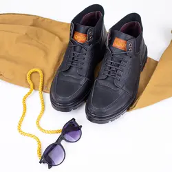 کفش چرم مشکی مردانه ( بوت ساقدار ) کلاسیک