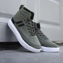 کفش سبز نیم بوت اسپرت ساقدار مدل مردانه