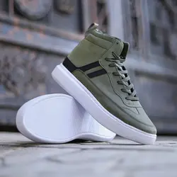 کفش سبز نیم بوت اسپرت ساقدار مدل مردانه