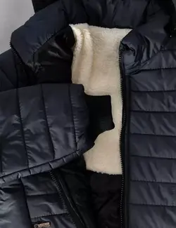 کاپشن مموری بارونی گرم مردانه سرمه ای