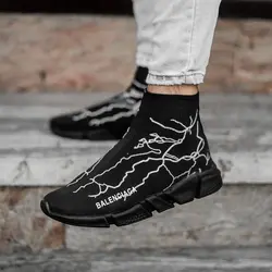 کفش جورابی مردانه مشکی balenciaga طرح اسپرت مد جدید