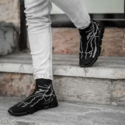 کفش جورابی مردانه مشکی balenciaga طرح اسپرت مد جدید