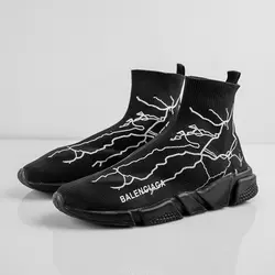 کفش جورابی مردانه مشکی balenciaga طرح اسپرت مد جدید