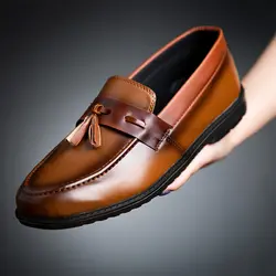 کفش چرم کالج مردانه ( قهوه ای ) جدید کلاسیک رسمی