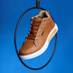 کفش چرم مردانه (عسلی) مدل اسپرت نیم بوت ساقدار