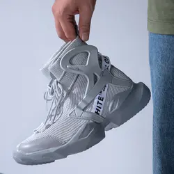 کفش ساقدار مردانه (طوسی) مچی Off White