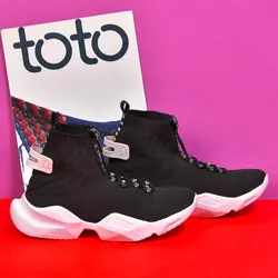 نیم بوت جورابی (ساقدار) مردانه مشکی با لژ جدید