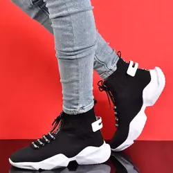 نیم بوت جورابی (ساقدار) مردانه مشکی با لژ جدید