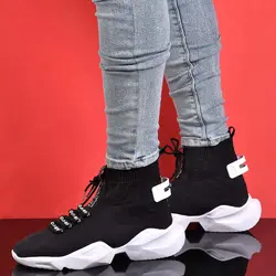 نیم بوت جورابی (ساقدار) مردانه مشکی با لژ جدید