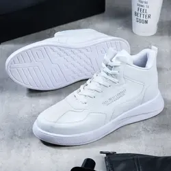 کفش سفید ساق بلند پسرانه (نیم بوت اسپرت) چرم