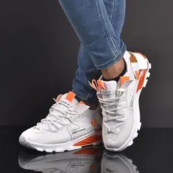 کفش کتانی اسپرت مردانه (سفید، نارنجی) مدل ورزشی جدید