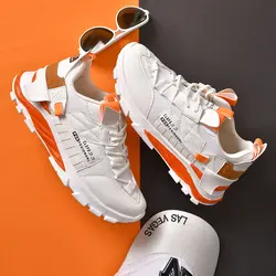 کفش کتانی اسپرت مردانه (سفید، نارنجی) مدل ورزشی جدید