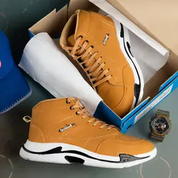 نیم بوت اسپرت حرفه ای پسرانه (عسلی)