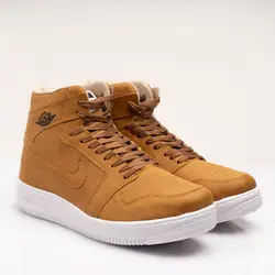 کفش ساقدار اسپرت مردانه (خردلی) چرم مصنوعی جدید