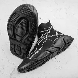 کفش کتانی مردانه (مشکی) مدل ساق جورابی کشی جدید