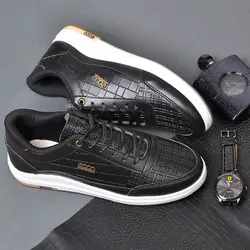 کفش چرم اسپرت مردانه طرح رویه پوست ماری Ecco جدید