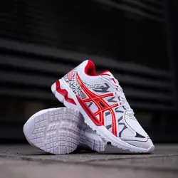 کفش کتانی مردانه مدل اسپرت سفید Asics قرمز