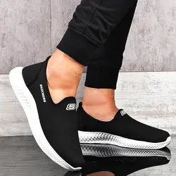 کفش کتانی مردانه (اسکیچرز) مشکی بدون بند مدل راحتی