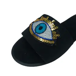 صندل دمپایی زنانه مدل روفرشی طرح چشم