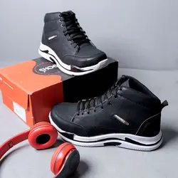 کفش ساق بلند پسرانه اسپرت (مشکی) مدل