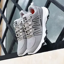 کفش کتانی اسپرت مردانه طوسی برند Salamon