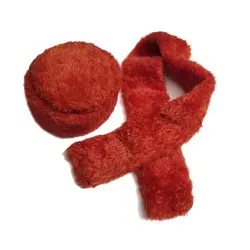 ست شال و کلاه مدل روسی دخترانه ( رنگ بندی دار )