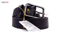 کمربند چرم مردانه طرح دار سگک سوزنی، چرم طرح دار حصیری