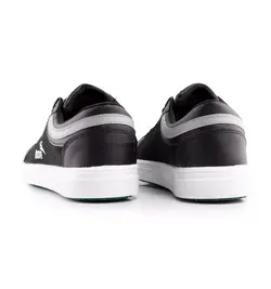 کفش چرم تخت صاف اسپرت مشکی مدل مردانه