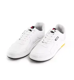 کفش چرم سفید اسپرت مدل مردانه تخت صاف Ecco