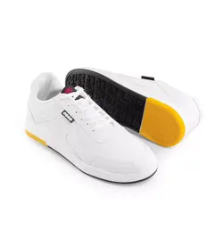 کفش چرم سفید اسپرت مدل مردانه تخت صاف Ecco