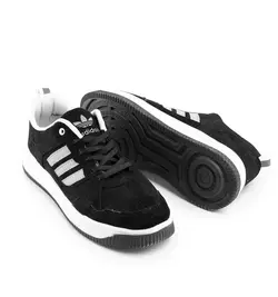 کفش کتانی مشکی سه خط اسپرت مردانه Adidas