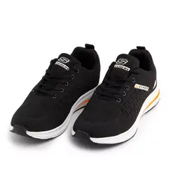 کفش کتانی مشکی مردانه ورزشی مدل Skechers بندی