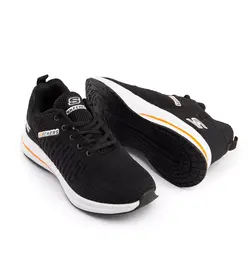 کفش کتانی مشکی مردانه ورزشی مدل Skechers بندی