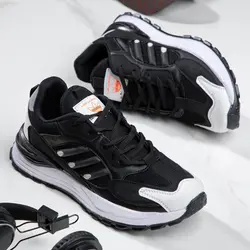 کفش کتانی مردانه مشکی سفید آدیداس Adidas