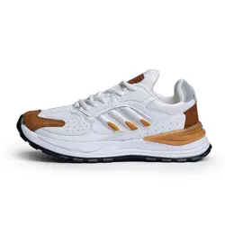 کفش کتانی سفید قهوه ای مردانه مدل Adidas ورزشی