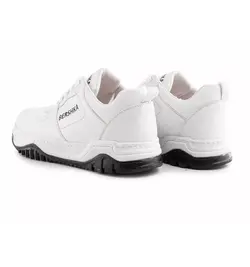 کفش چرم سفید اسپرت مردانه مدل Bershka