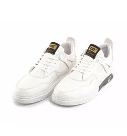 کفش چرم سفید مردانه مدل Caterpillar اسپرت