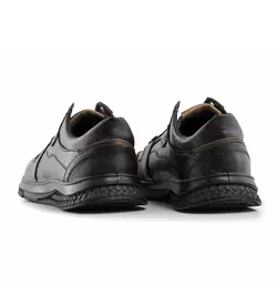 کفش چرم مشکی اسپرت مردانه مدل روزمره