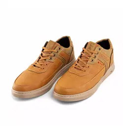 کفش چرم اسپرت قهوه ای روشن مردانه مدل Caterpillar