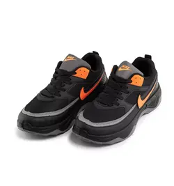 کفش کتانی ورزشی مردانه مشکی نارنجی مدل Nike