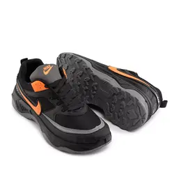 کفش کتانی ورزشی مردانه مشکی نارنجی مدل Nike