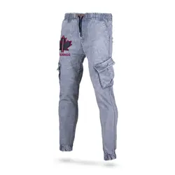 شلوار اسلش مردانه 6 جیب دمپا کشی طوسی Dsquared