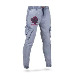 شلوار اسلش مردانه 6 جیب دمپا کشی طوسی Dsquared