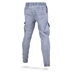 شلوار اسلش مردانه 6 جیب دمپا کشی طوسی Dsquared